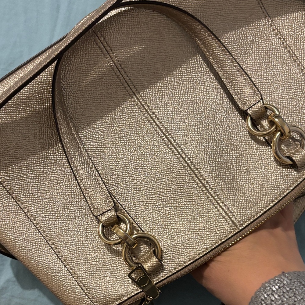 Coach Metallic Gold Shoulder Bag - Picture 6 of 7